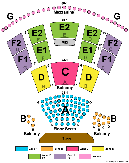 Peppermill Concert Hall Seating Chart